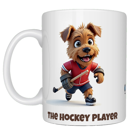 Yorkie, The Hockey Player, Coffee Mug, Wet Nose Charity