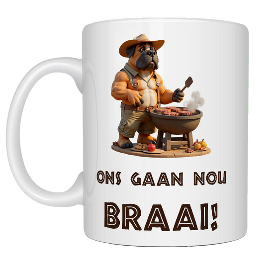 Afrikaner, boer, Ons gaan nou braai, awesome boerboel coffee mug