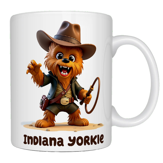 Indiana Yorkie, Treasure Hunter, Sci-Fi Coffee Mug