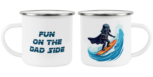 Fun on the dad side, surfer, Star Wars, Father's Day Mug