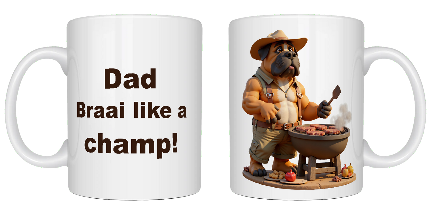 Dad, Braai like a champ, Father's Day Mug