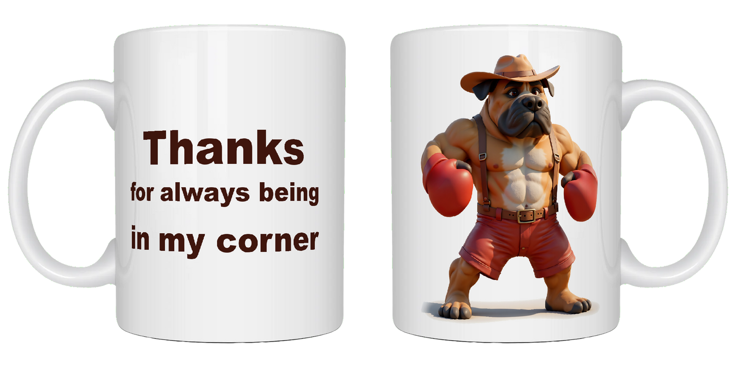 Thanks for always being in my corner, Father's Day Mug