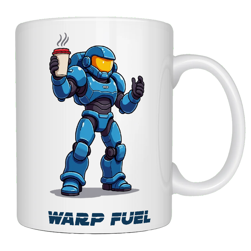 Space Marine, Blue, Sci-Fi Coffee Mug